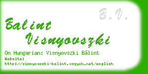 balint visnyovszki business card